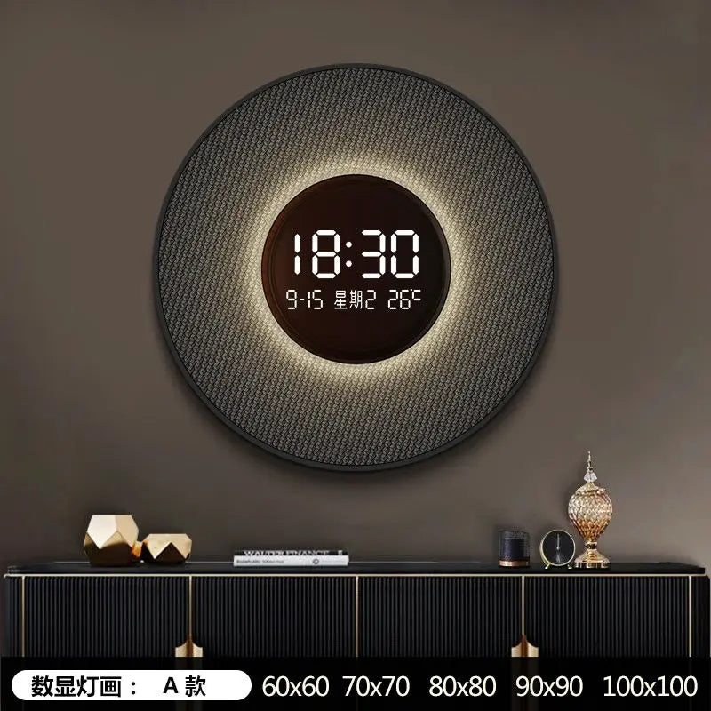 horloge décorative numérique lumineuse pour restaurant et décoration intérieure