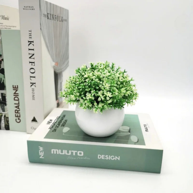 mini plantes artificielles en pot pour décoration intérieure et extérieure