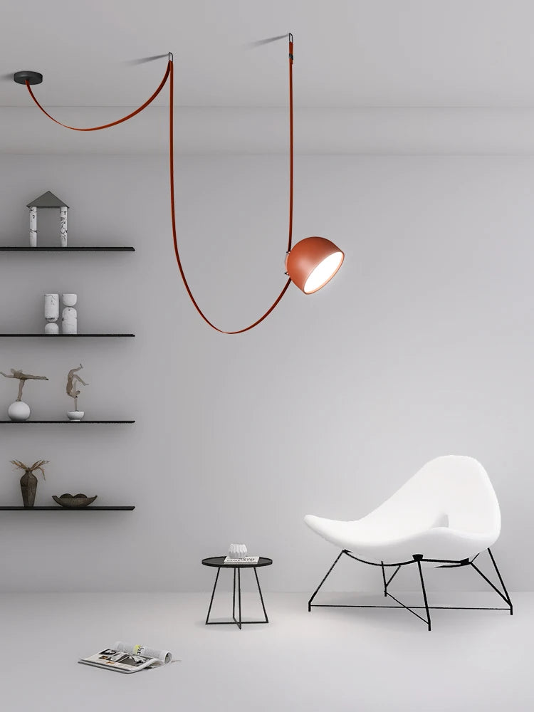 lustre led artistique en forme de ceinture pour intérieur