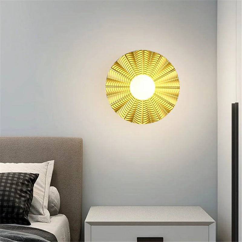 applique murale LED ronde en métal nordique décoratif pour intérieur moderne