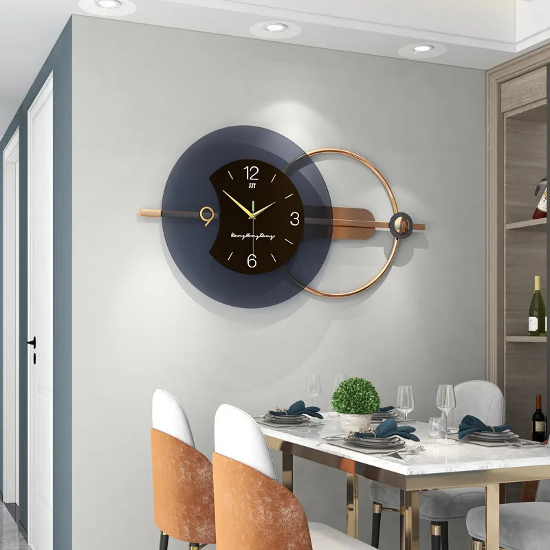 horloge murale 3d design moderne silencieuse décoration artistique nordique