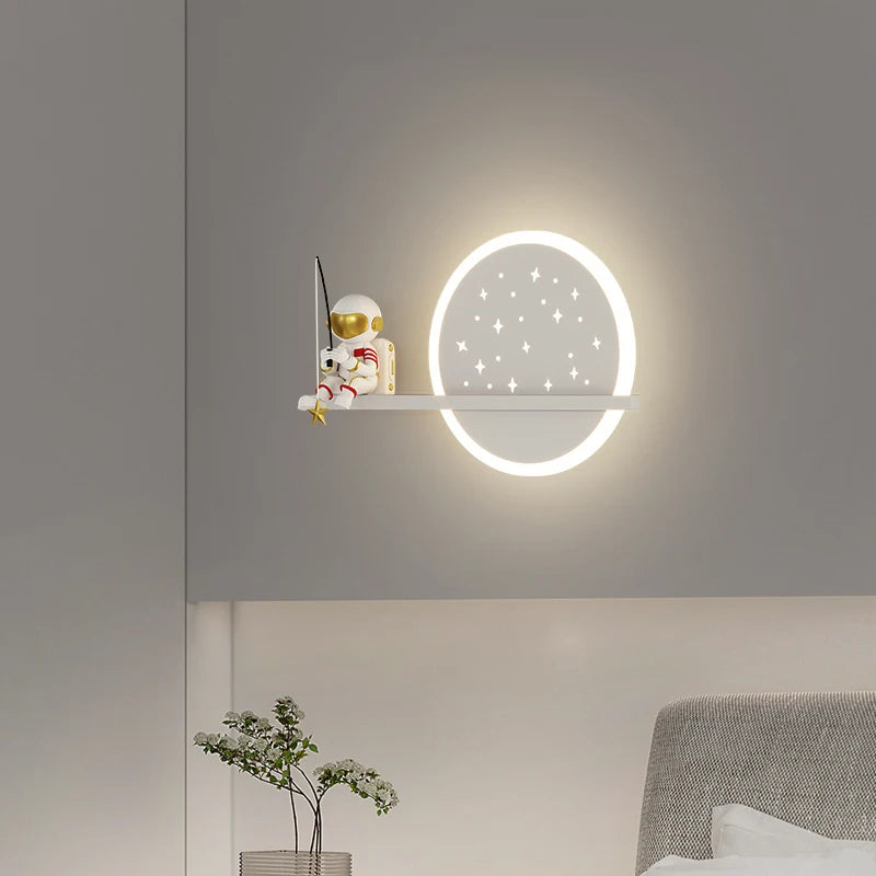 applique murale led astronaute lune planète style nordique 2022