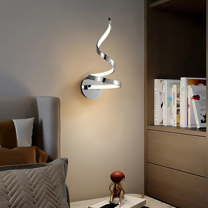 lampes led spirale modernes bande minimaliste fer