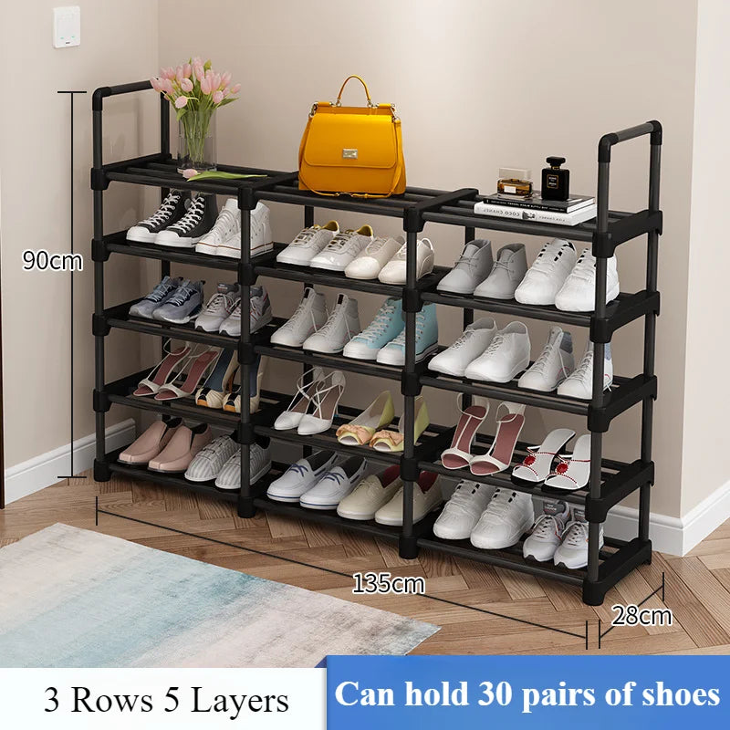 étagère à chaussures amovible multicouche pour rangement pratique