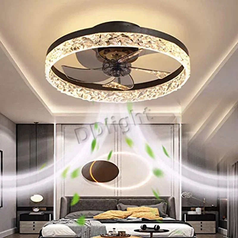 plafonnier ventilateur de plafond lumineux télécommandé dimmable décoratif