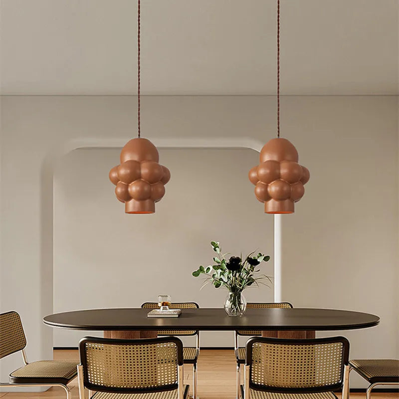 Français Crémeux Vent Salle À Manger LED Lustre Nordique Wabi Sabi Table À Manger Bar Chambre Vestiaire Suspension Lumière Décor À La Maison Lampes