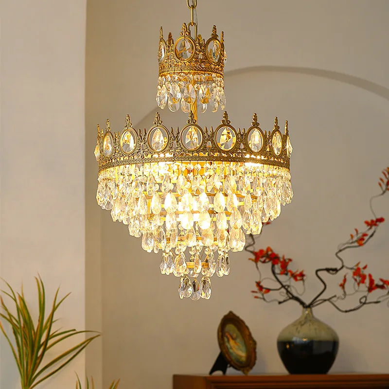 lustre en cristal k9 dimmable pour éclairage moderne