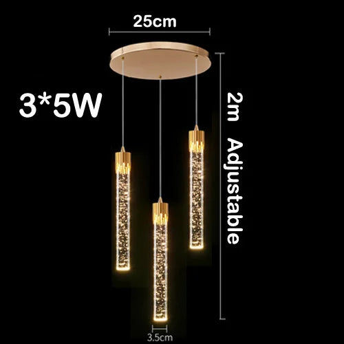 lustre en cristal led moderne pour décoration intérieure créative