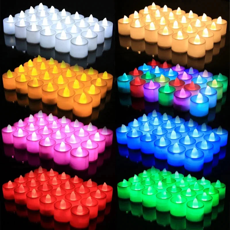 bougies led sans flamme décoration fête mariage noël en forme de cœur