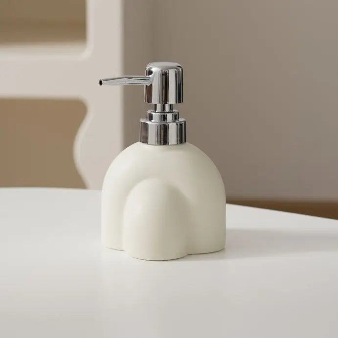 distributeur de savon en céramique portable pour shampoing et eau