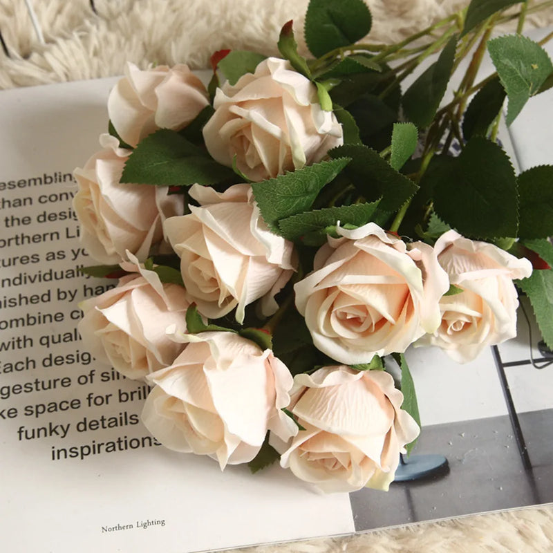 fleur artificielle en flanelle pour décoration intérieure et mariage