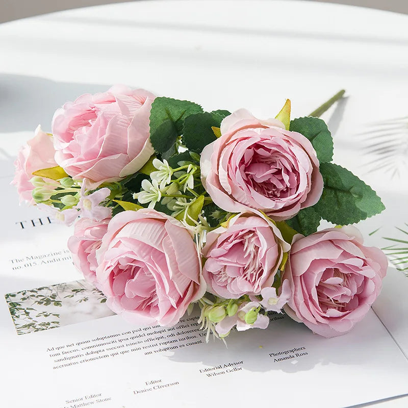 fleurs artificielles pour décoration mariage et scrapbooking