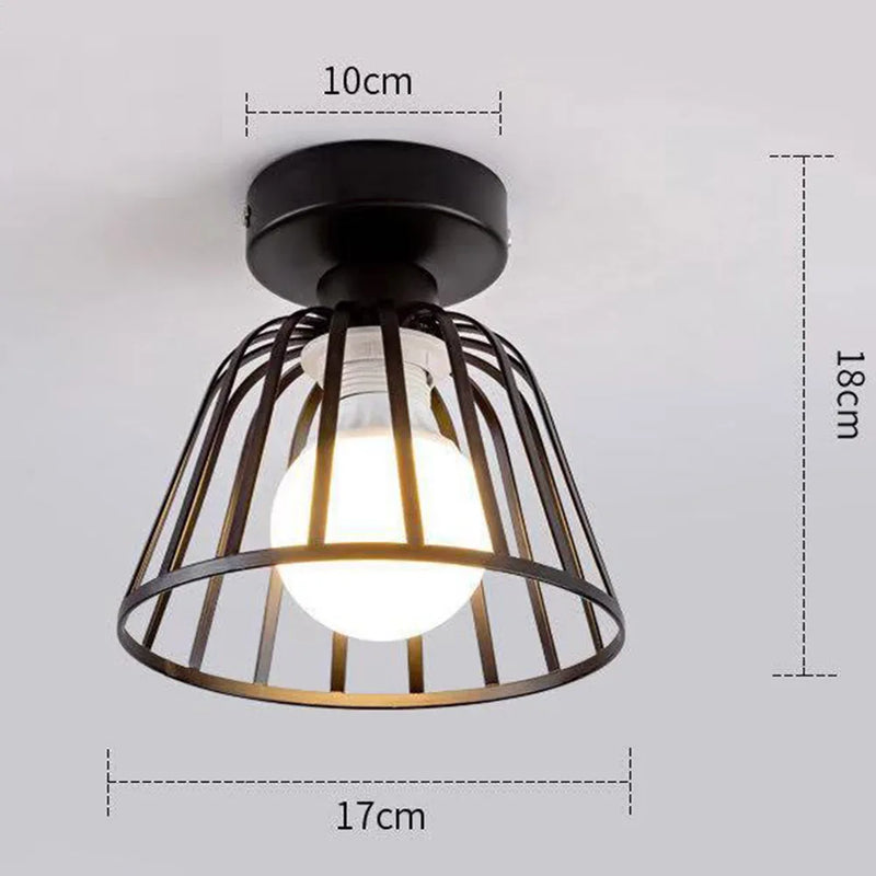 Iron walkway ceiling light minimalist Nordic retro balcony, kitchen light, hallway iron entrance small ceiling light