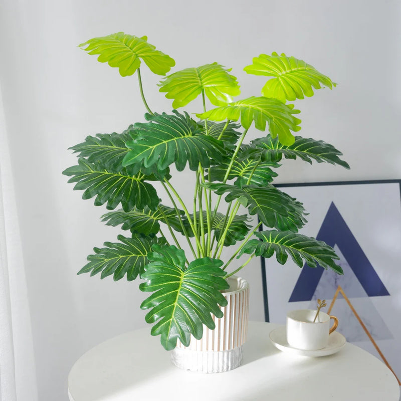 grandes plantes artificielles monstera palmier tropical pour décoration extérieure