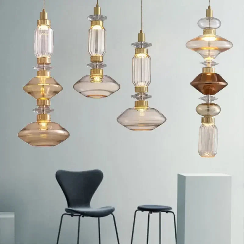 lustre moderne en cristal avec éclairage led pour décoration intérieure