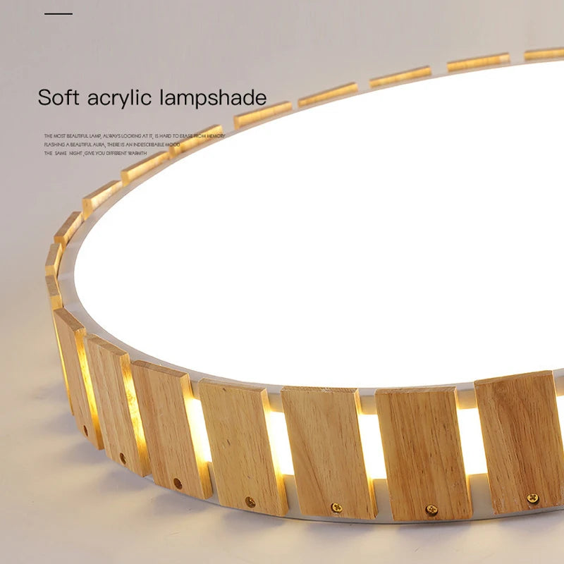 plafonnier moderne en bois pour décoration et éclairage intérieur