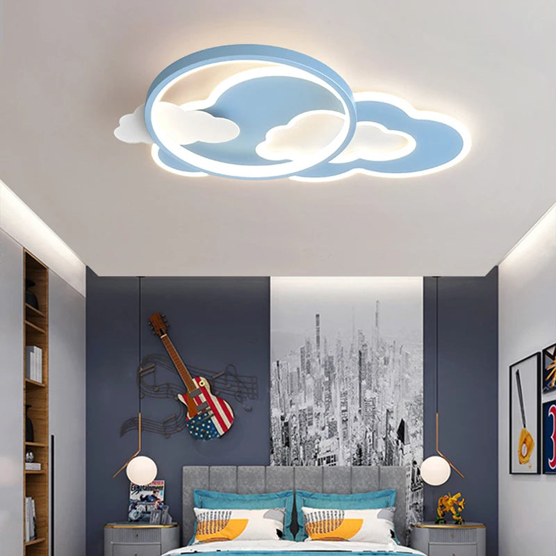 plafonnier led nuage moderne pour chambre d enfants décorative