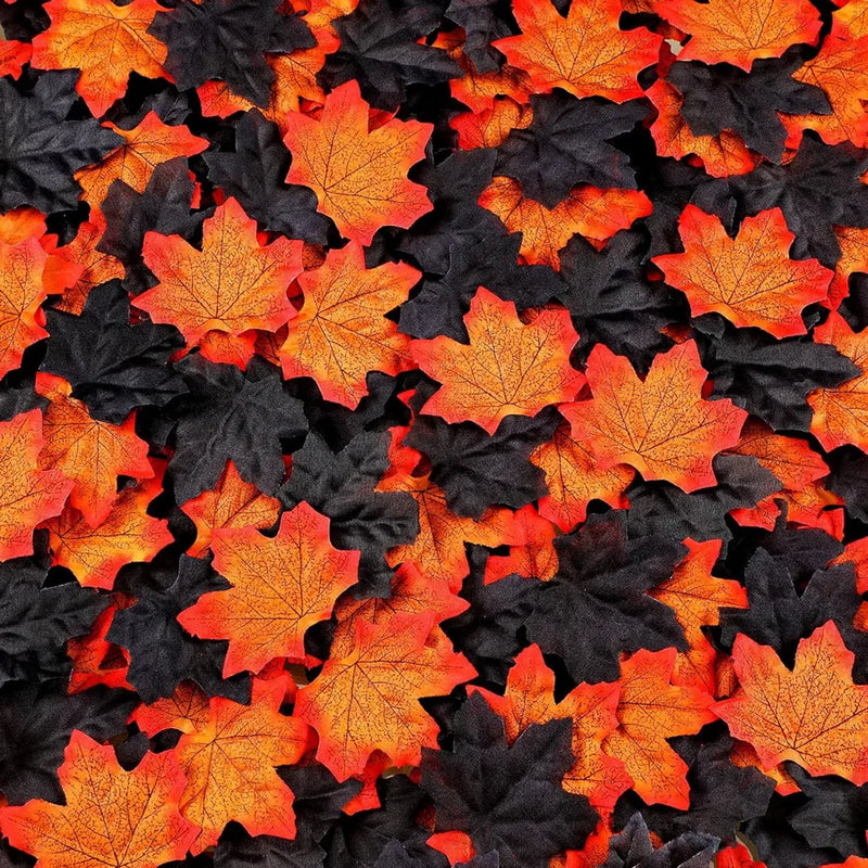 lot de 50 feuilles d'érable artificielles pour décorations d'automne