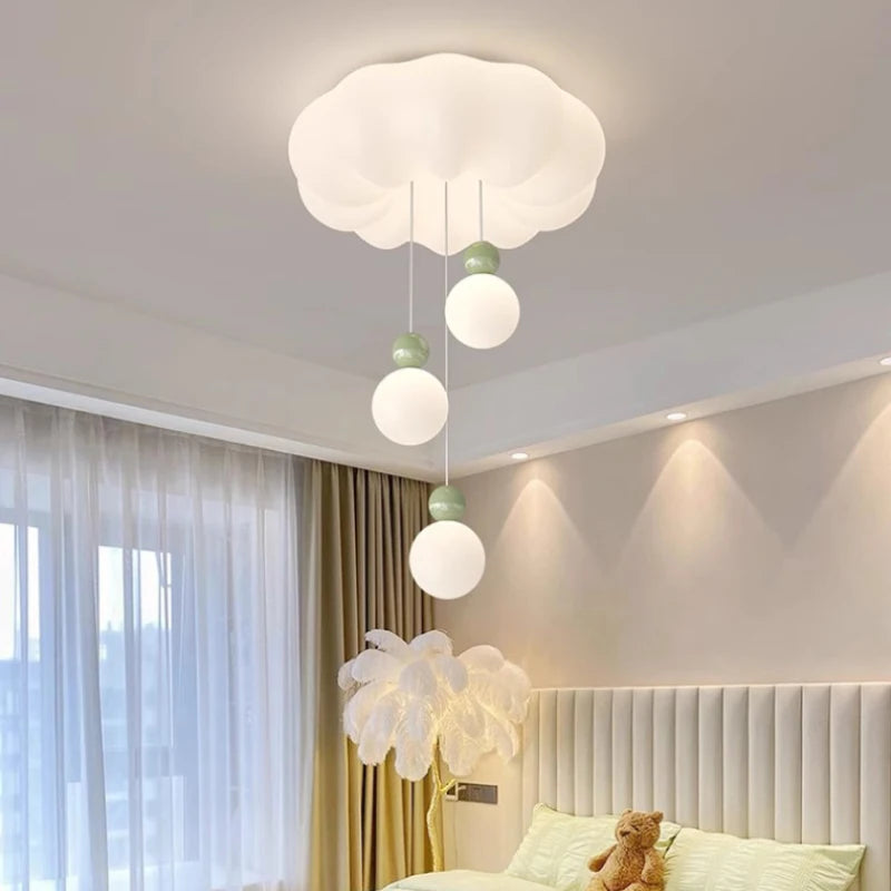 lustre moderne nuage pour chambre enfant romantique et chaleureux