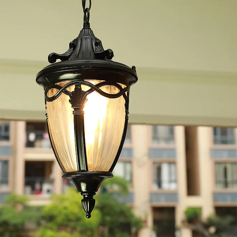 lustre extérieur rétro pour jardin et espaces extérieurs