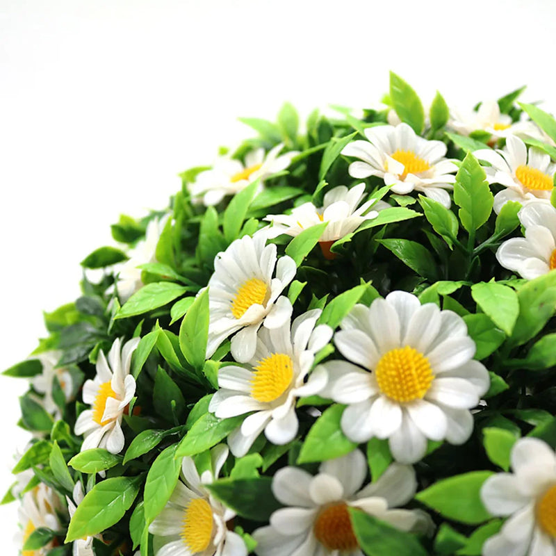 boule de fleurs artificielles pour décoration mariage jardin printemps Pâques