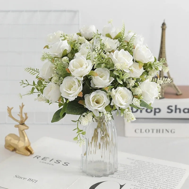 bouquet de pivoines artificielles pour mariage et décoration intérieure