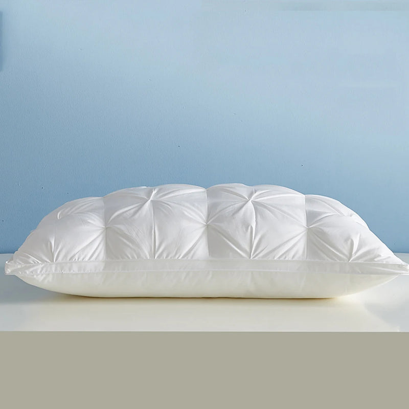 oreiller en duvet d'oie 100 pour cent coton protection du cou sommeil