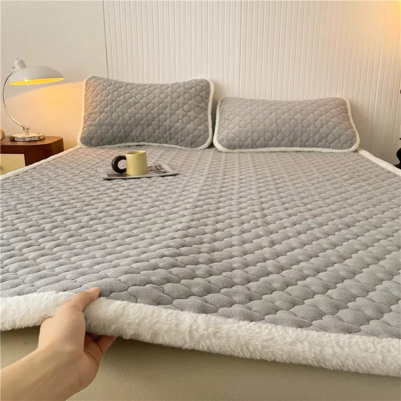 matelas chaud en polaire pour automne et hiver épais et confortable