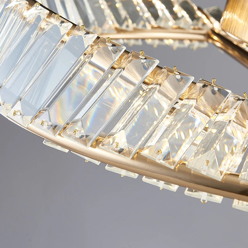 plafonnier en cristal de luxe à led moderne pour décoration intérieure