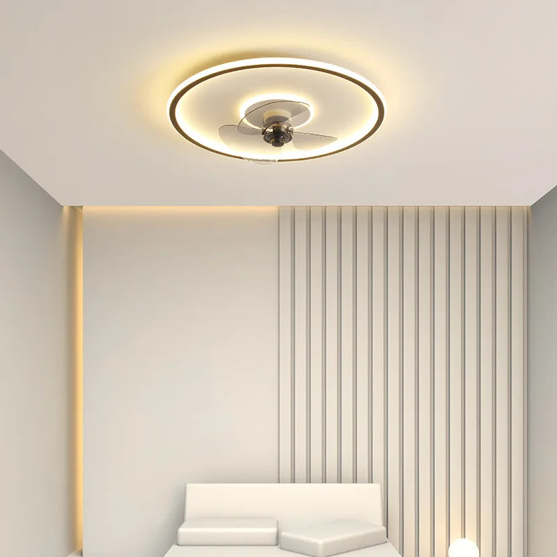 ventilateur de plafond intelligent avec télécommande et éclairage LED