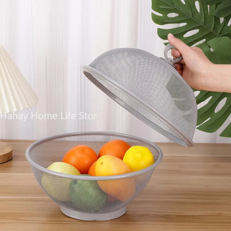 panier à fruits en maille avec couvercle anti-mouche en inox