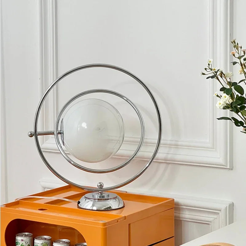 lampe de bureau design italienne en verre rotative élégante