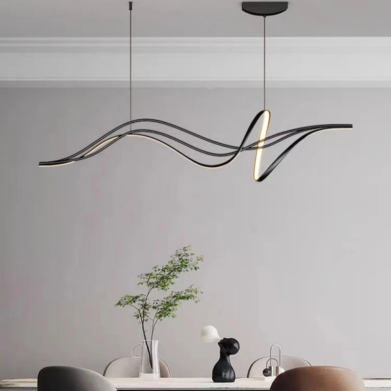 lustre led moderne à intensité variable pour éclairage intérieur