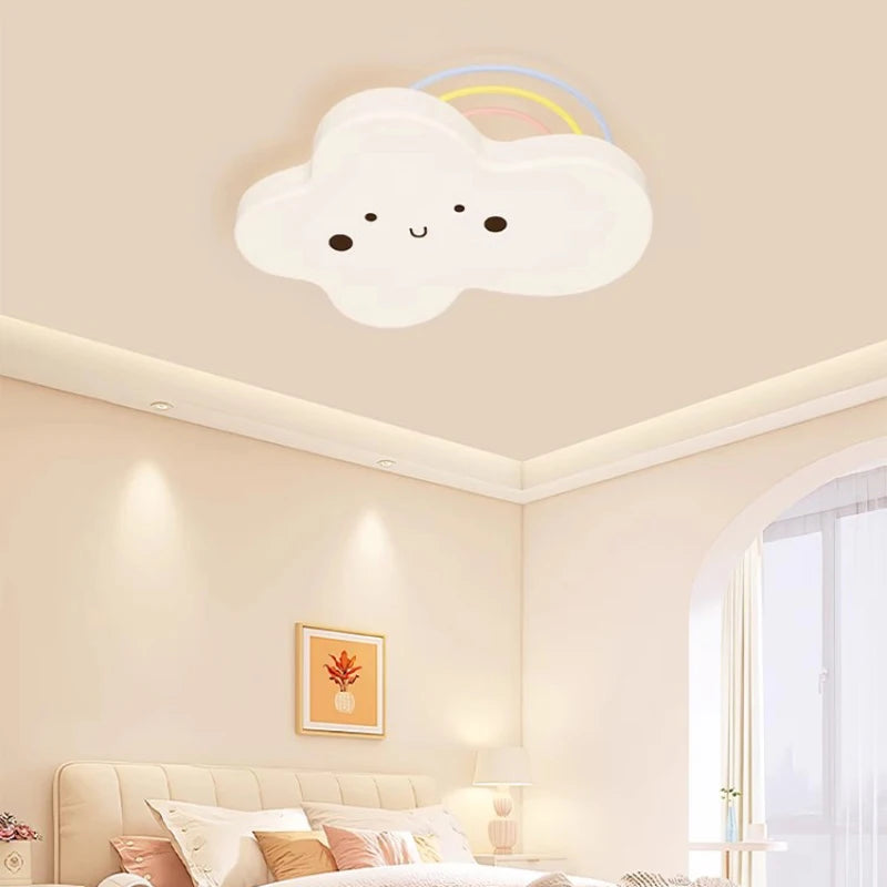 plafonnier nuage arc-en-ciel pour chambre d'enfant décor moderne