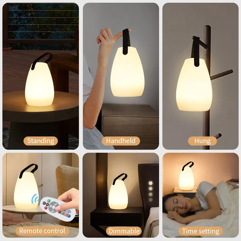 lampe de table extérieure sans fil avec télécommande intelligente