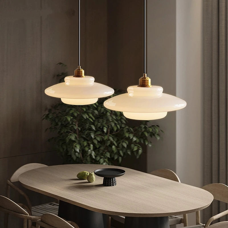 lampe led suspendue moderne en verre pour décoration maison