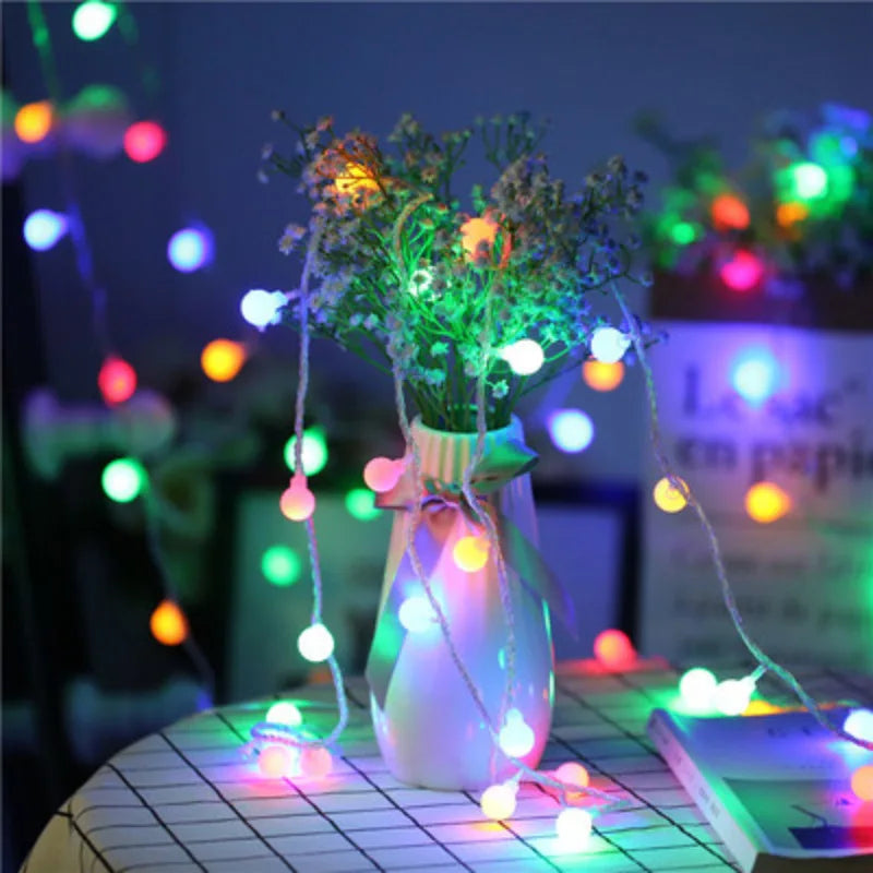 guirlande lumineuse led à boules pour mariage jardin et fêtes