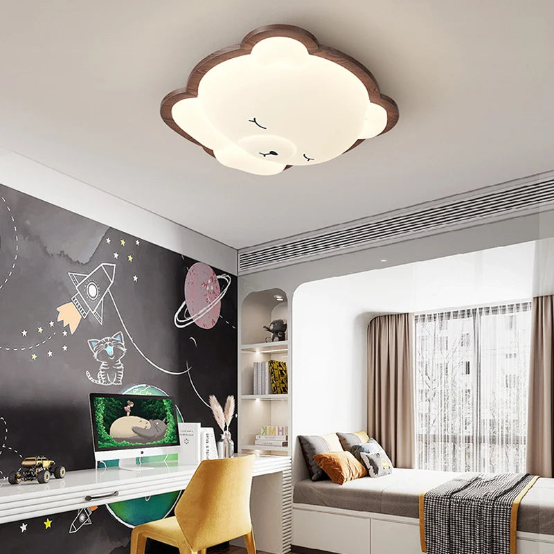 plafonnier ours décoration moderne pour chambre d'enfant