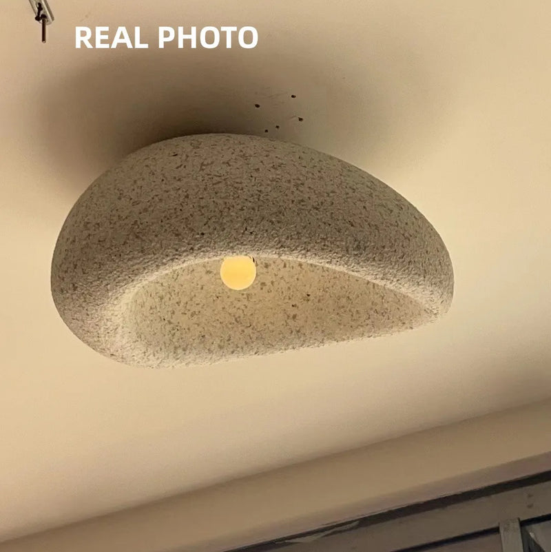 Nordic minimalist Wabi Sabi E27 Led Ceiling Light Modern Japanese Cream style bedroom ceiling light gloss decorative luminaire