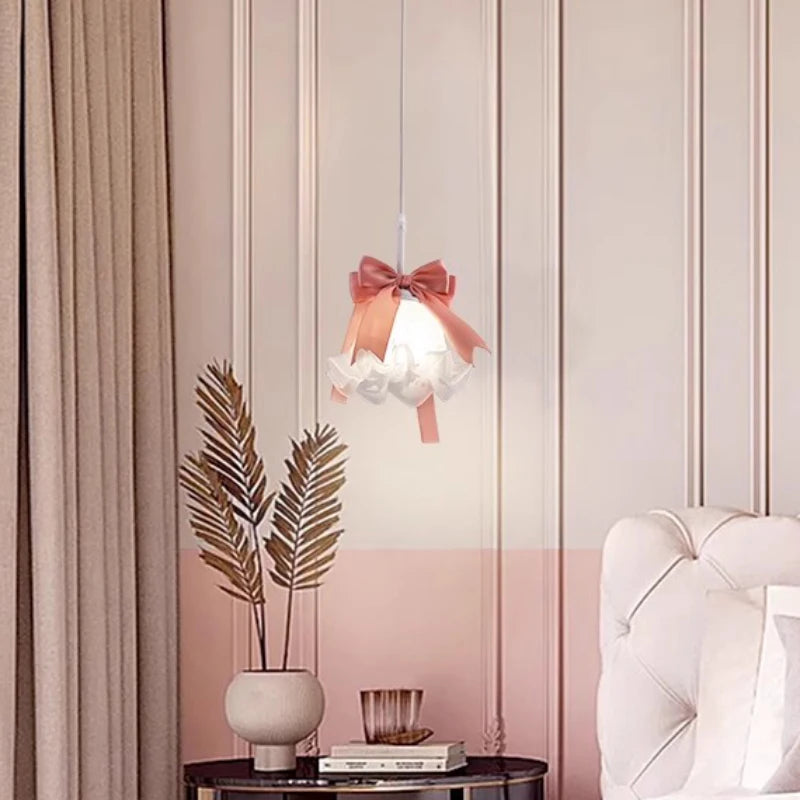 suspension moderne en verre pour chambre de petite fille