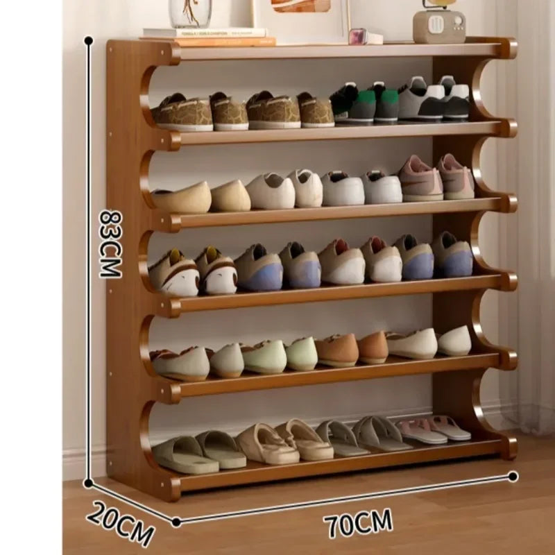 organisateur de chaussures à étagères peu encombrantes pour le rangement intérieur