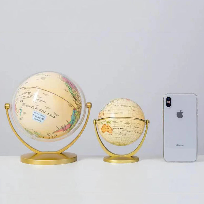 globe rétro 360 degrés carte du monde décoratif éducatif