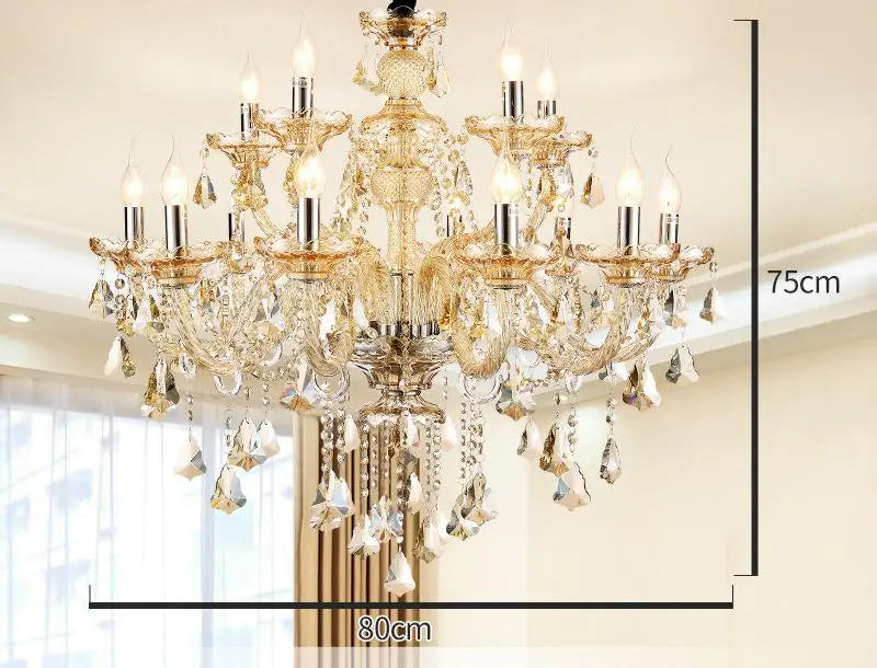 lustre en cristal moderne pour décoration intérieure élégante