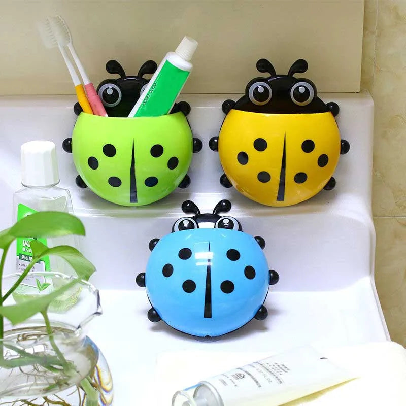 lot de 2 porte-brosse à dents coccinelle mignon pour enfants