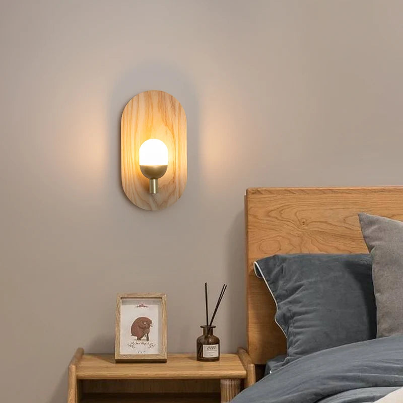 applique murale à led en bois pour décoration intérieure moderne