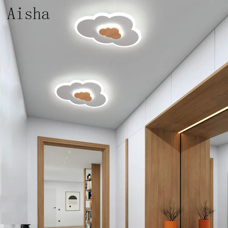 plafonnier led nuage design nordique pour chambre enfant