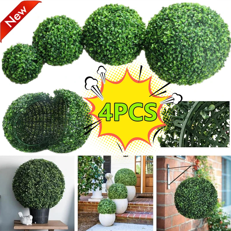 lot de boules topiaires artificielles pour décoration jardin et mariage