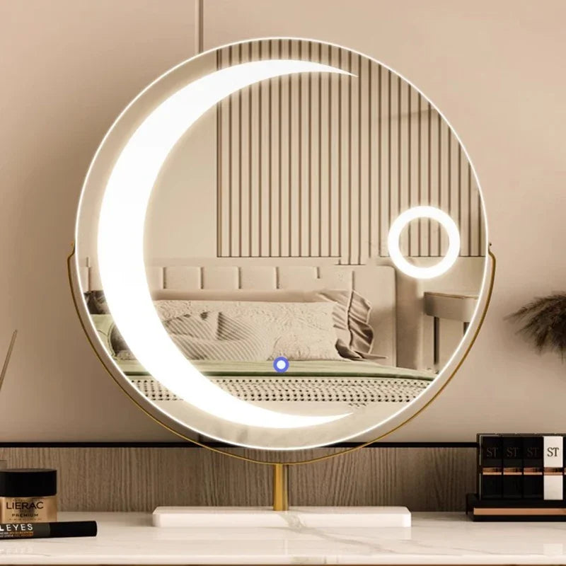 miroir led étoile moderne pour filles et cosmétiques luxe