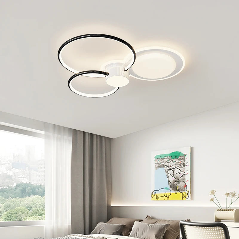 plafonnier led moderne avec anneau créatif pour intérieur décoratif