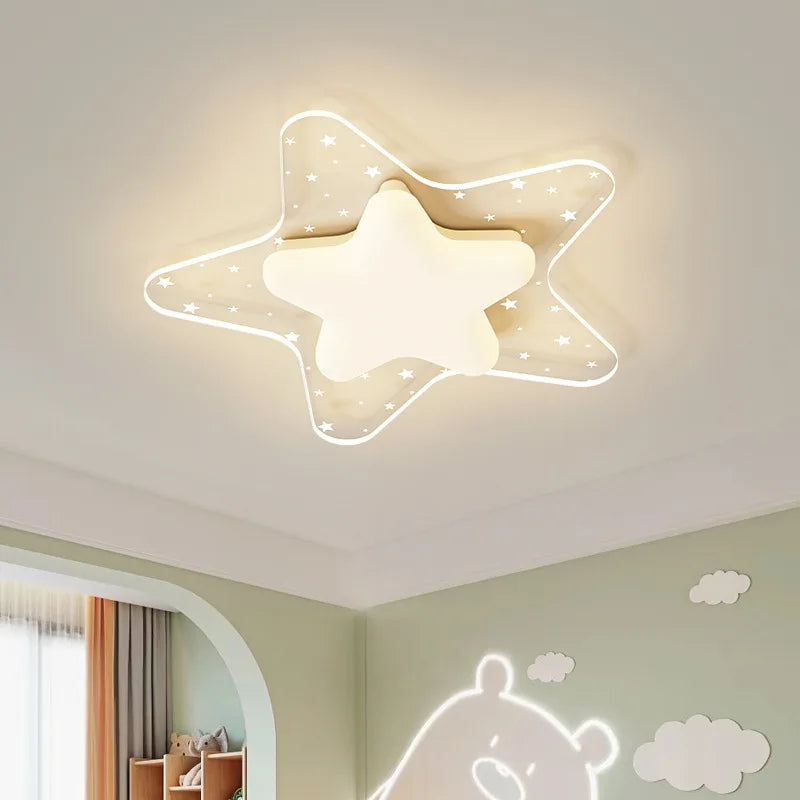 plafonnier moderne étoile pour chambre enfant style nordique minimaliste